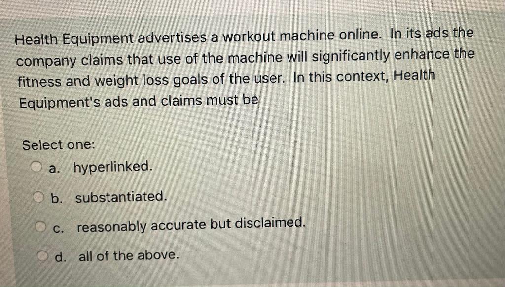 Health Equipment advertises a workout machine