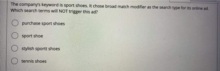 The company's keyword is sport shoes. It chose