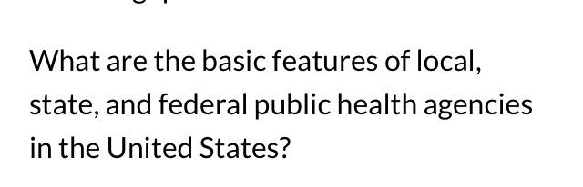 What are the basic features of local, state, and