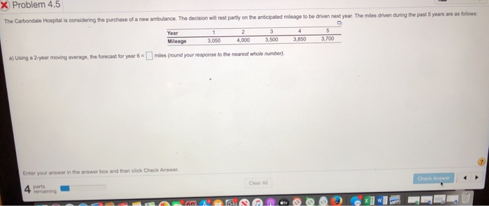 second pic is just for steps X Problem 4.5 The