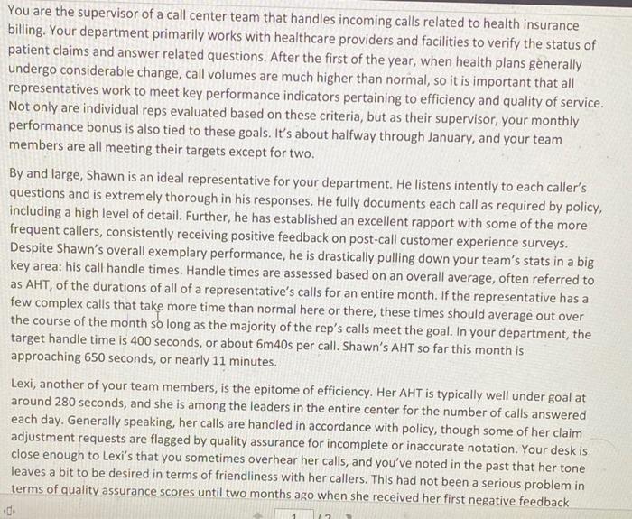 Case Study Chapter 4:the challenges of managing