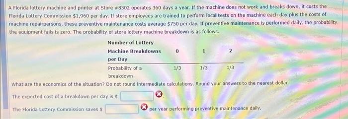 0 2 A Florida lottery machine and printer at