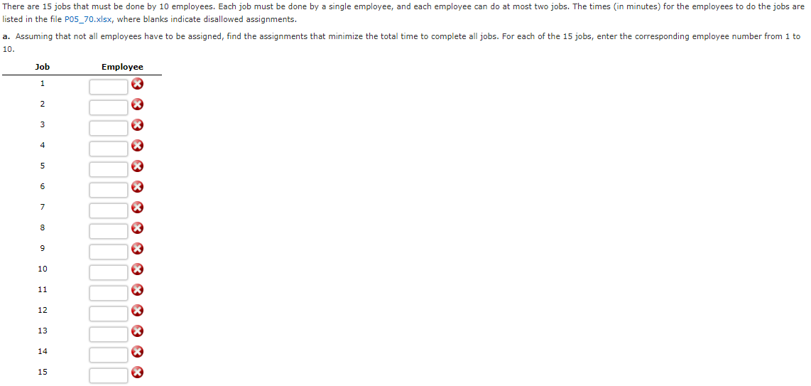 When you answer the questions please use solver