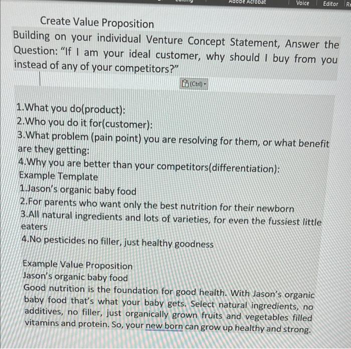 Based on the venture statement on the first page,