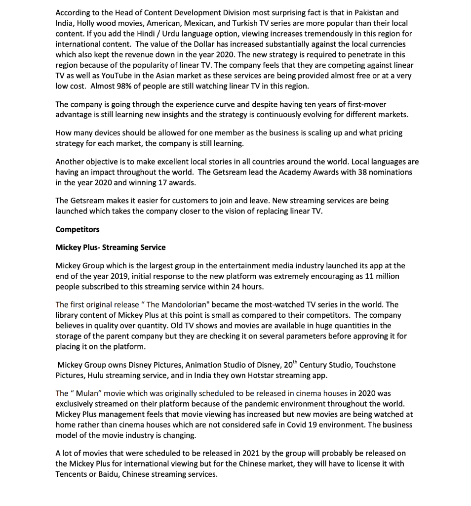 Kindly make Competitive Profile Matrix after