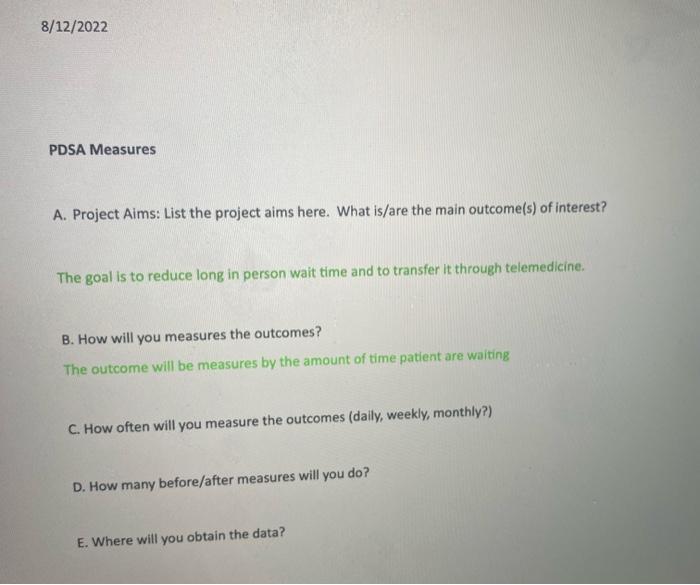 answer each question on how to reduce patient