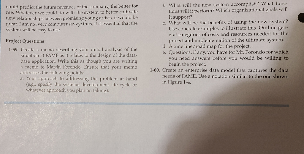 Create an ER model that will explain how the new