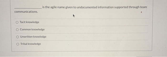 is the agile name given to undocumented