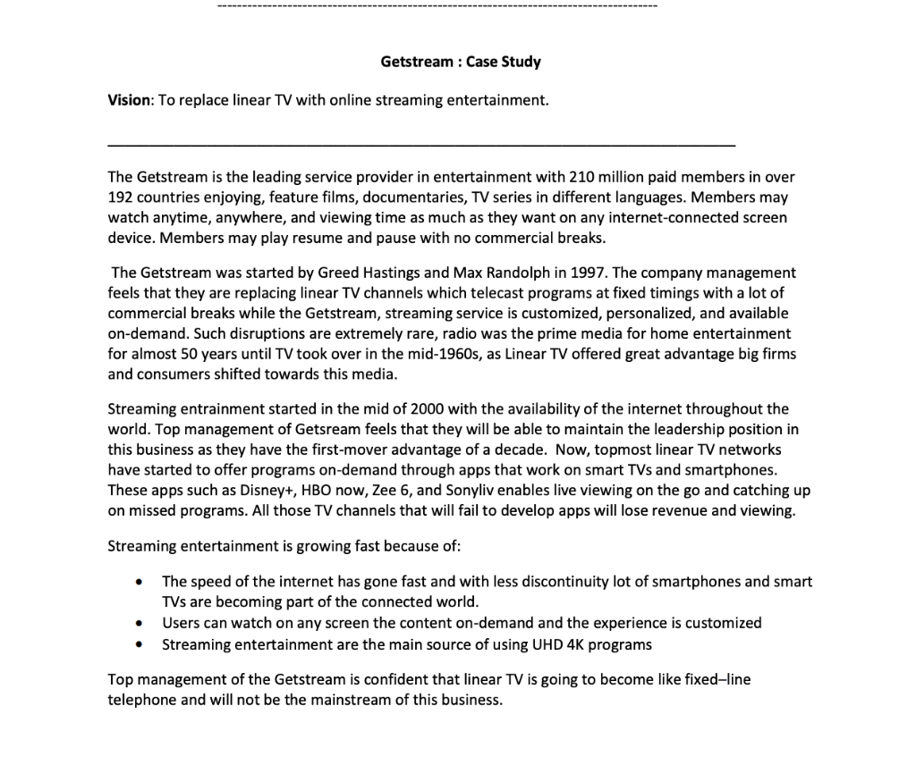 The Getsream management needs to improve