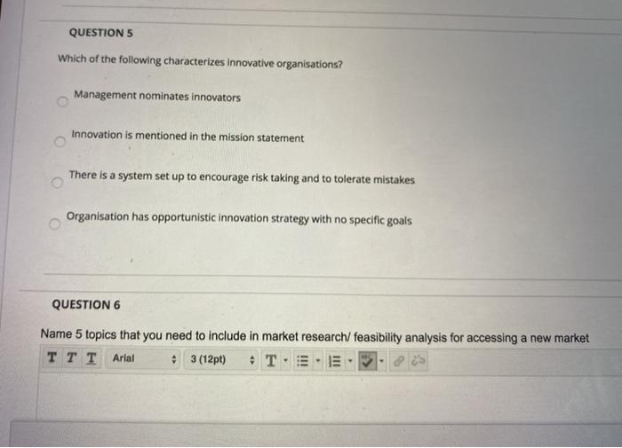 QUESTION 3 1. Where do most of the feasible ideas