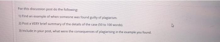 please answer this asap For this discussion post