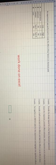 An experiment was performed to study the wffect