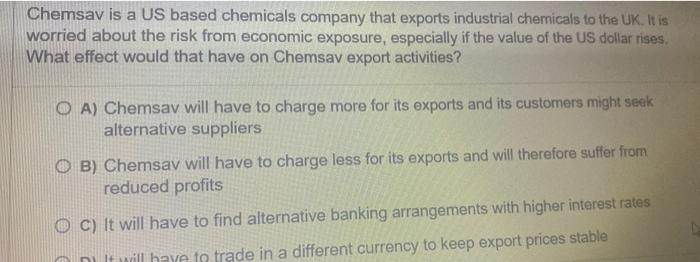 Chemsav is a US based chemicals company that