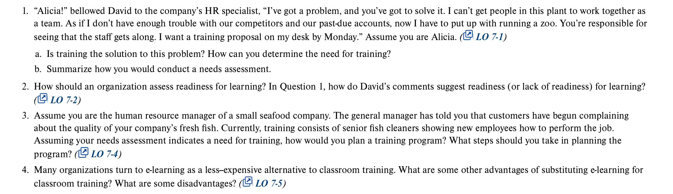 1. Alicia! bellowed David to the company's HR