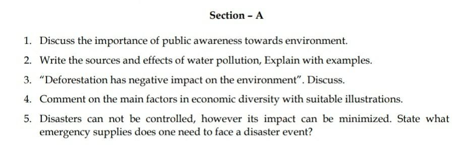 Section - A 1. Discuss the importance of public