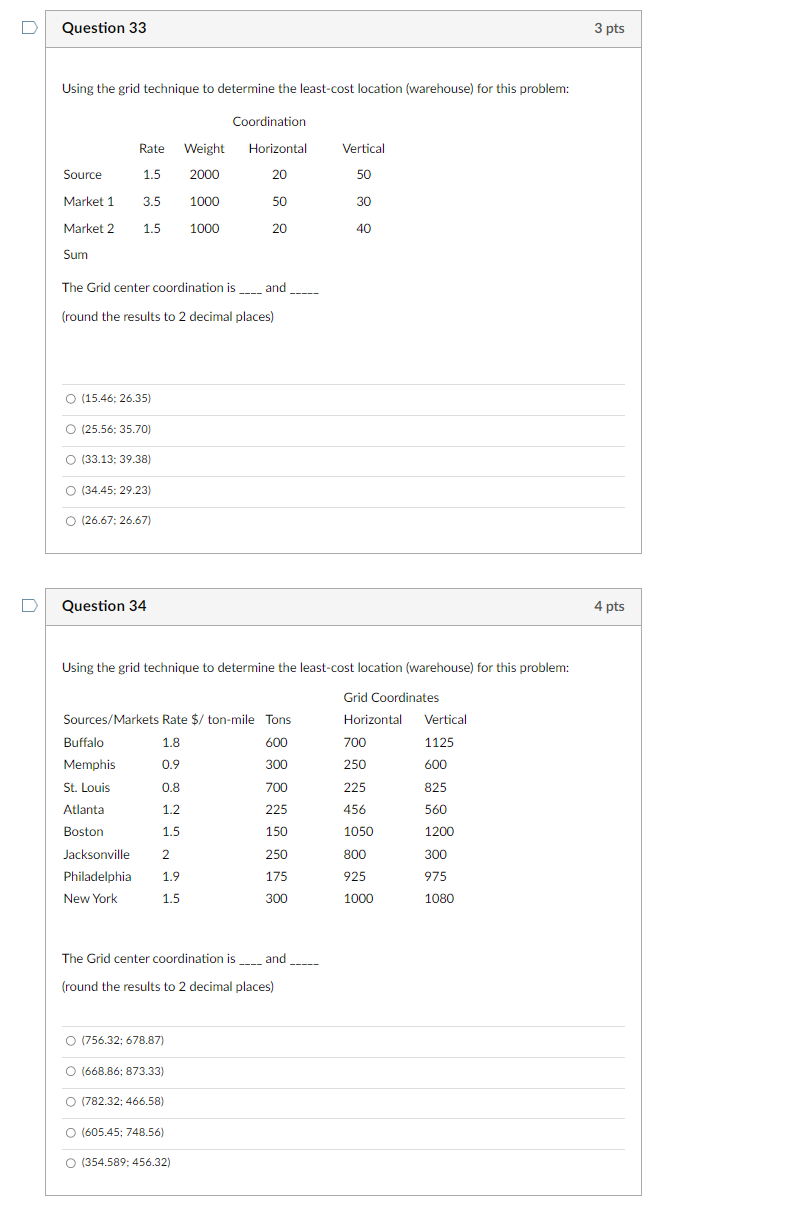 Part 1 and 2 please Using the grid technique to