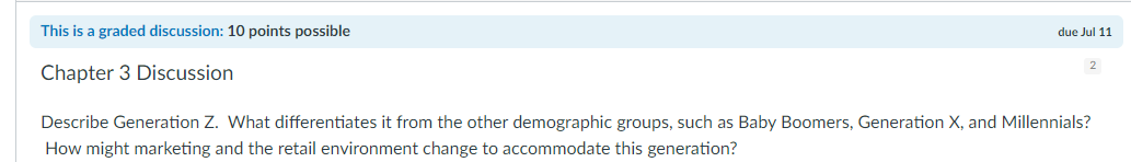 This is a graded discussion: 10 points possible