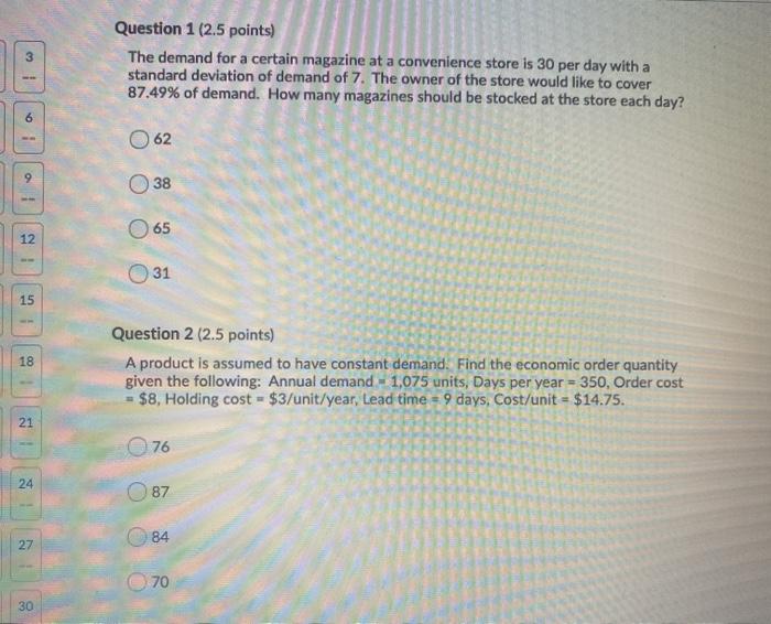 please answer both questions Question 1 (2.5