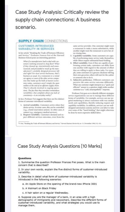 ans 2,3 and 4 Case Study Analysis: Critically