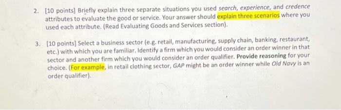 2. [10 points] Briefly explain three separate