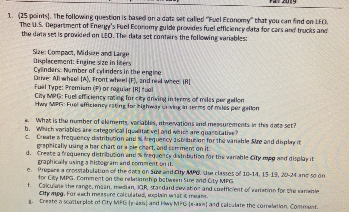 1. (25 points). The following question is based