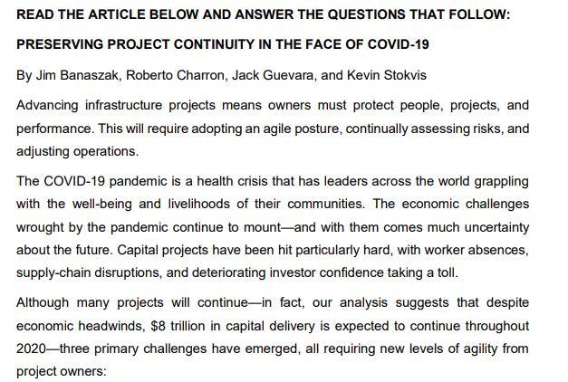 READ THE ARTICLE BELOW AND ANSWER THE QUESTIONS