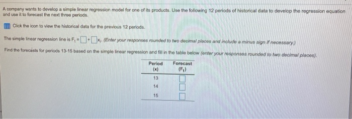 A company wants to develop a simple linear