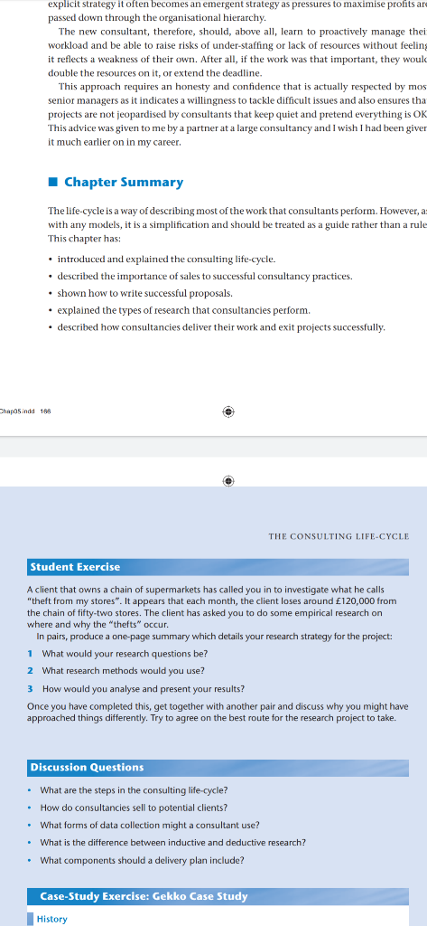 Student exercise A client explicit strategy it