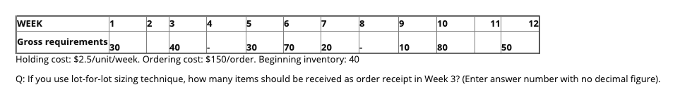 - WEEK 1 2 3 5 6 7 8 9 10 11 12 Gross