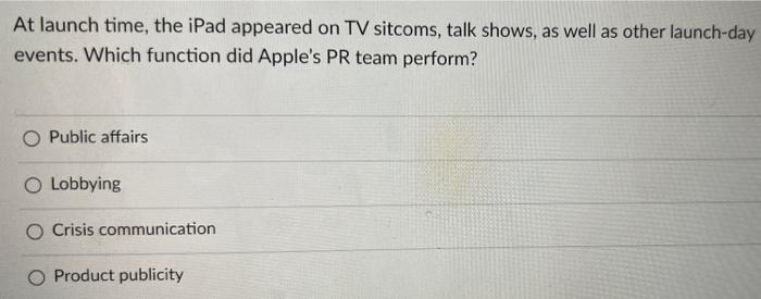 At launch time, the iPad appeared on TV sitcoms,