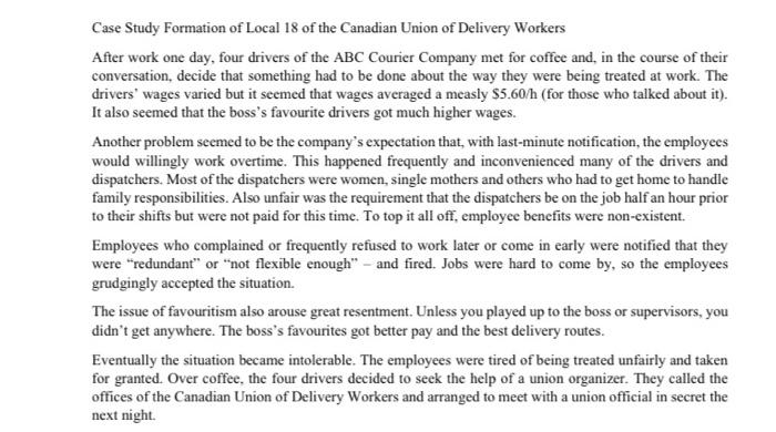 Answer the first and fifth question Case Study