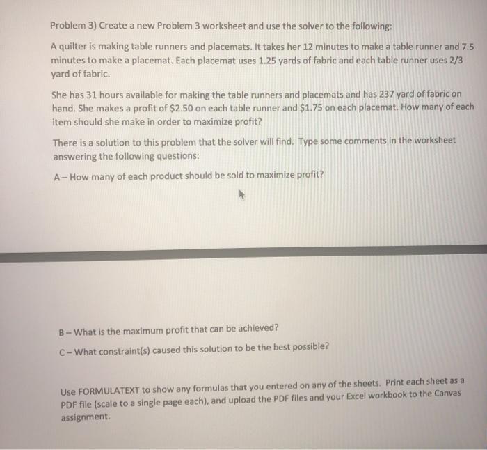 help please!!! Problem 3) Create a new Problem 3