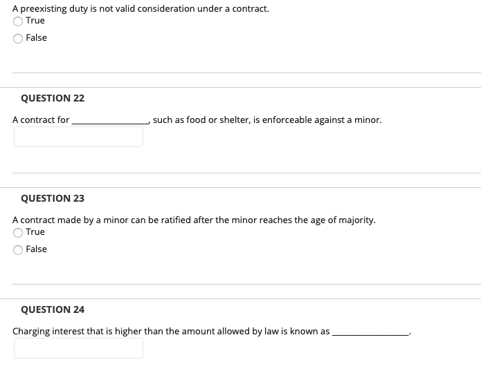 A preexisting duty is not valid consideration