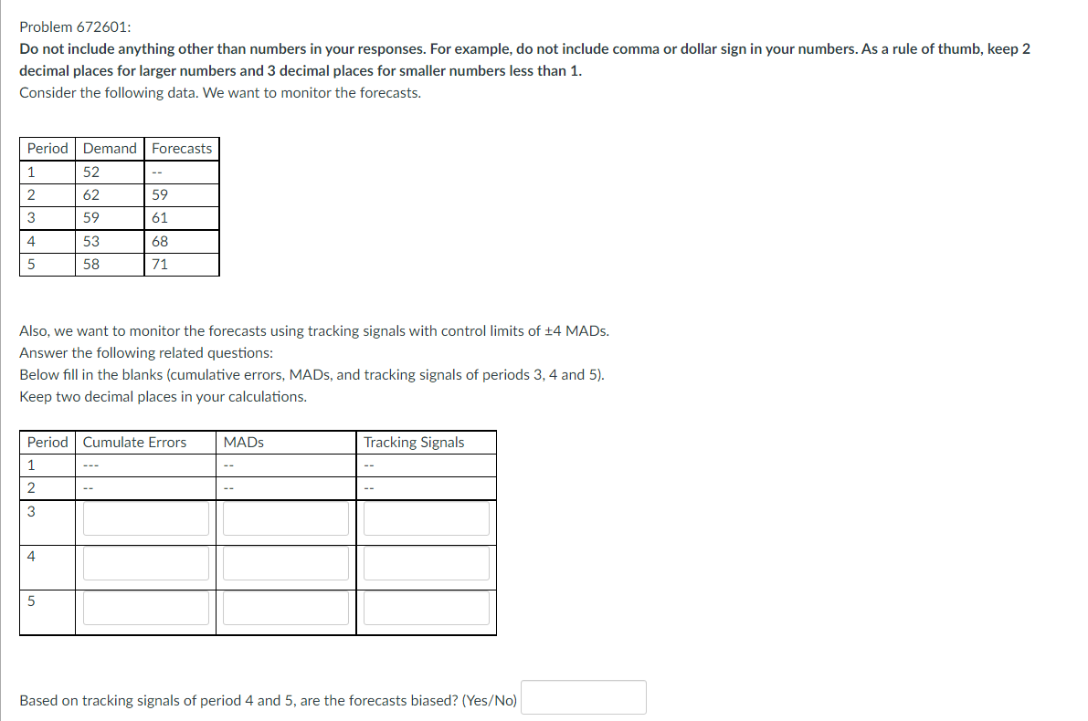 Problem 672601: Do not include anything other