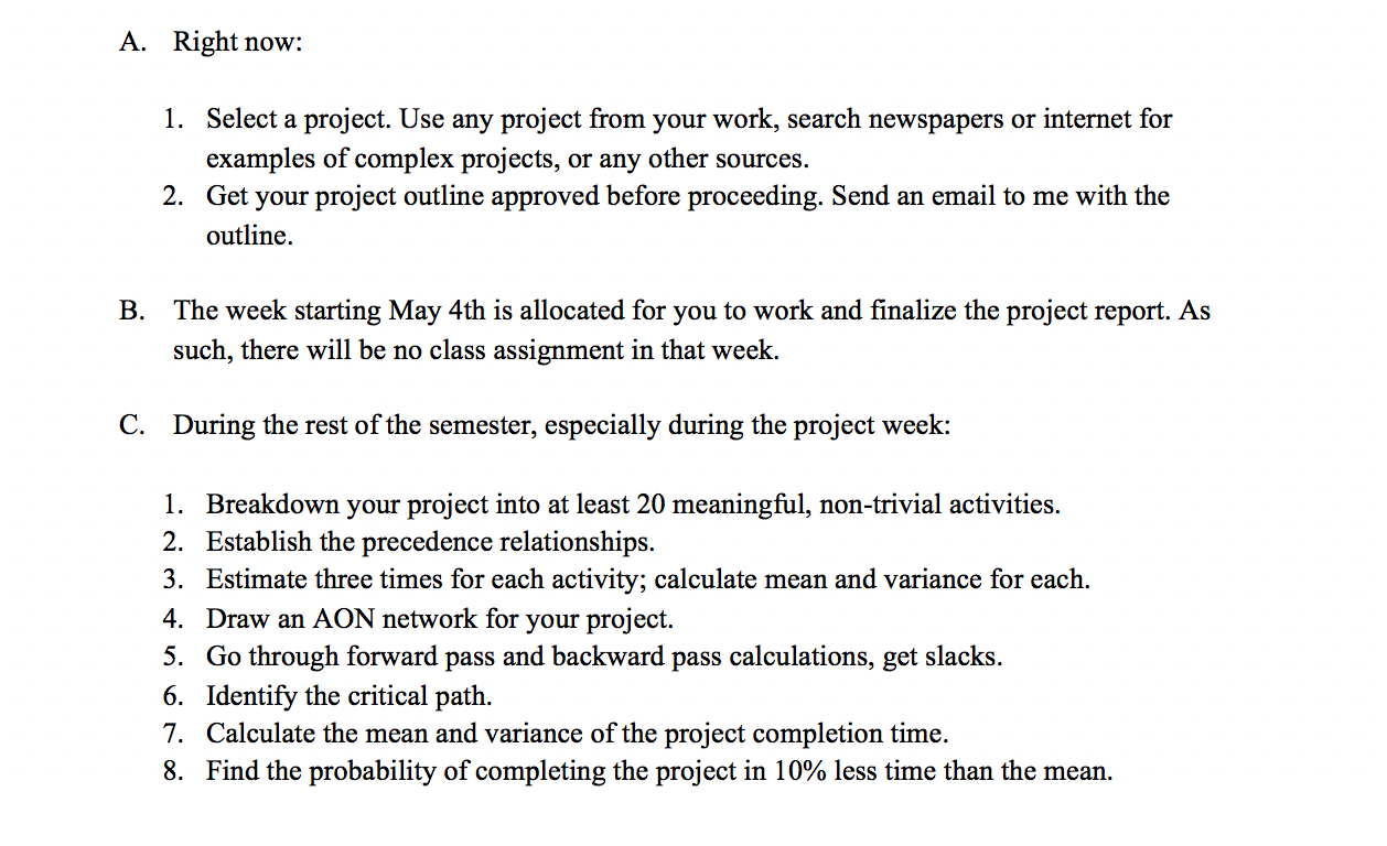 A. Right now: 1. Select a project. Use any