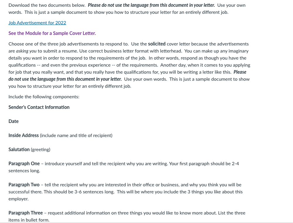 Download the two documents below. Please do not