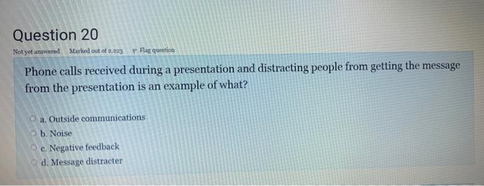 Needed asap without explanation Question 18 Not