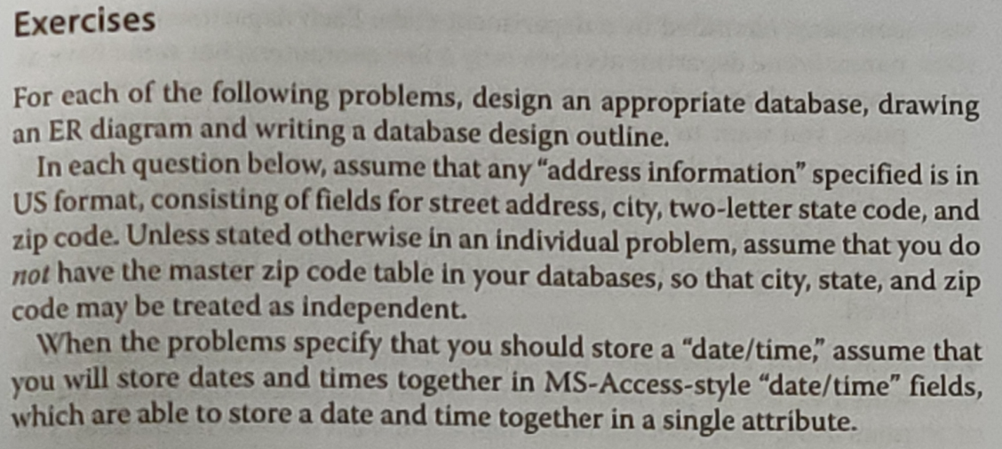 Exercises For each of the following problems,