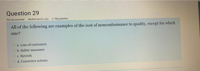 Needed asap without explanation Question 18 Not