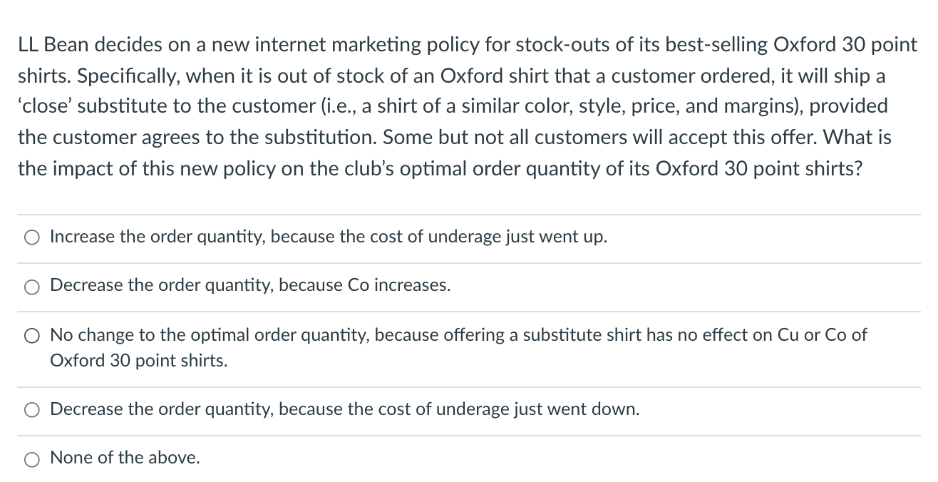 LL Bean decides on a new internet marketing