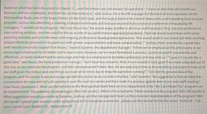 Based on what has been discussed in chapter 12 ,