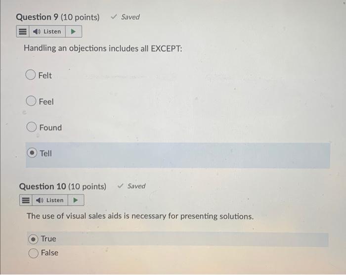 Question 7 (10 points) Saved E4Listen Trial