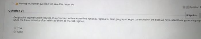 Moving to another question will save this