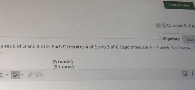 each Moving to another question will save this