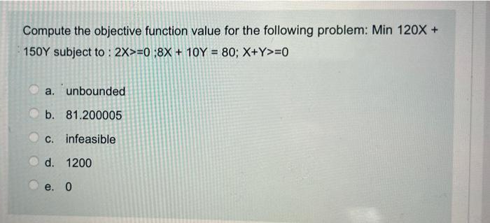 Compute the objective function value for the