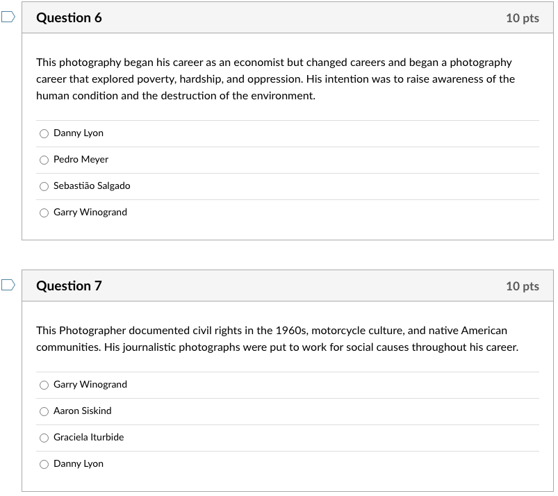 Question 3 10 pts A student of Manual Alvarez