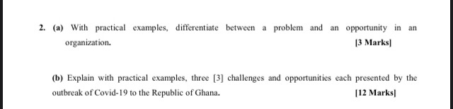 2. (a) With practical examples, differentiate