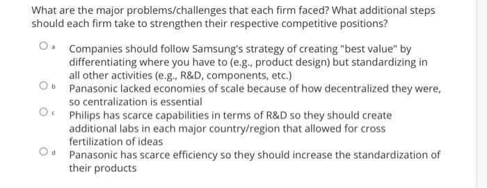 Select the correct answer How did Panasonic