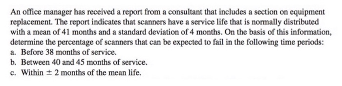 An office manager has received a report from a