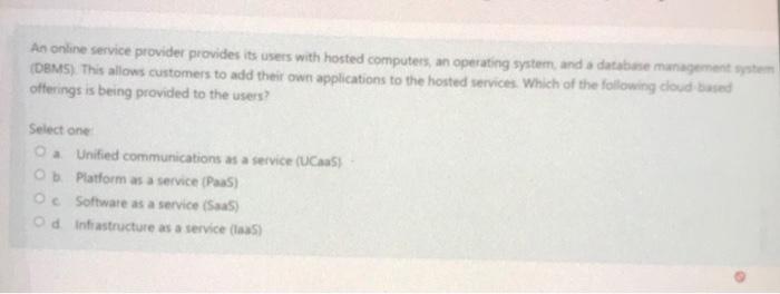 CBSY An online service provider provides its